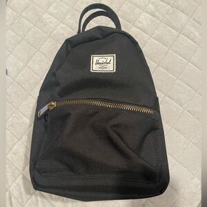 Black mini backpack